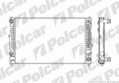 Polcar 132408-6 - Radiator, engine cooling autospares.lv