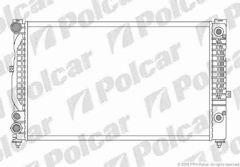 Polcar 132408A8 - Radiator, engine cooling autospares.lv