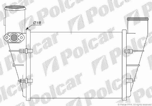 Polcar 1324J81X - Intercooler, charger autospares.lv