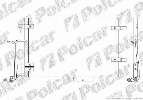 Polcar 1326K8C4S - Condenser, air conditioning autospares.lv
