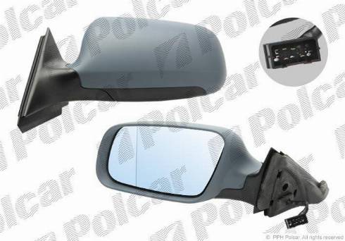 Polcar 1323516M - Outside Mirror autospares.lv