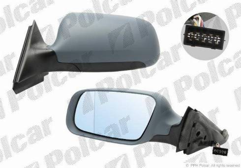 Polcar 1323527M - Outside Mirror autospares.lv