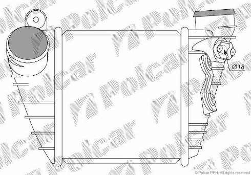 Polcar 1323J8-1 - Intercooler, charger autospares.lv
