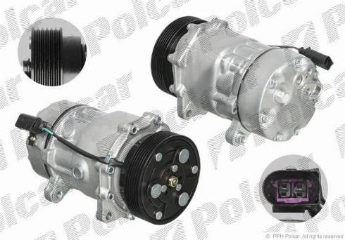 Polcar 1323KS-1 - Compressor, air conditioning autospares.lv