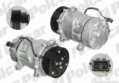 Polcar 1323KS-3 - Compressor, air conditioning autospares.lv