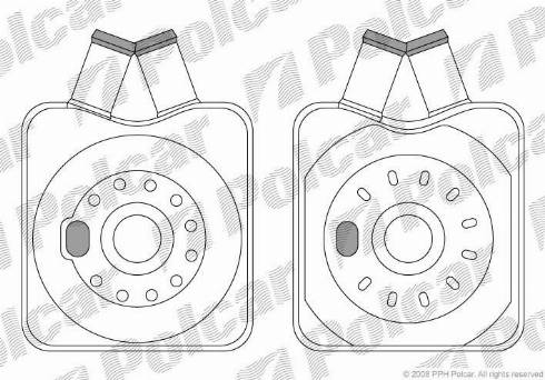 Polcar 1323L8-1 - Oil Cooler, engine oil autospares.lv