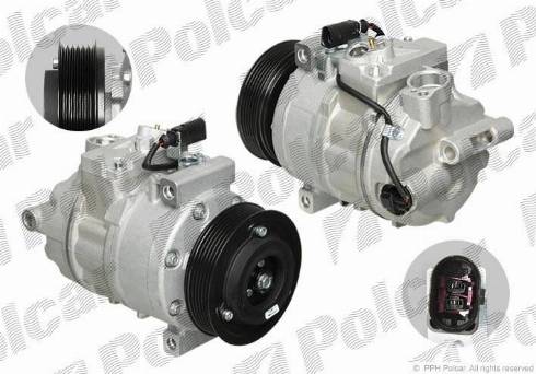 Polcar 1370KS-1 - Compressor, air conditioning autospares.lv