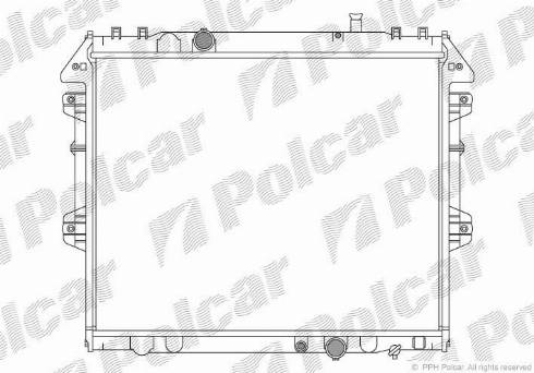 Polcar 819208-6 - Radiator, engine cooling autospares.lv