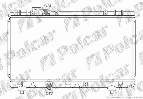 Polcar 8145081K - Radiator, engine cooling autospares.lv