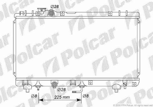 Polcar 8145082K - Radiator, engine cooling autospares.lv