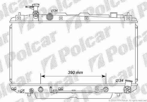 Polcar 8146082K - Radiator, engine cooling autospares.lv