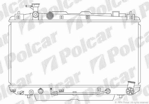 Polcar 814608-2 - Radiator, engine cooling autospares.lv