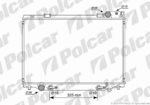 Polcar 8150082K - Radiator, engine cooling autospares.lv