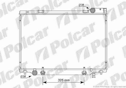 Polcar 815008-2 - Radiator, engine cooling autospares.lv