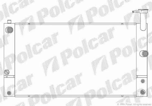 Polcar 8162081K - Radiator, engine cooling autospares.lv