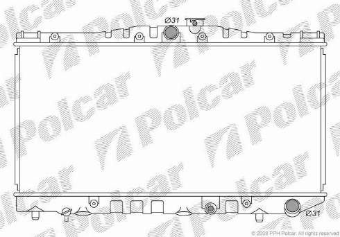 Polcar 8109089K - Radiator, engine cooling autospares.lv