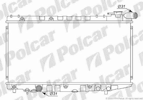 Polcar 8109085K - Radiator, engine cooling autospares.lv