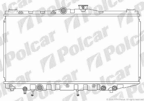 Polcar 8109086K - Radiator, engine cooling autospares.lv