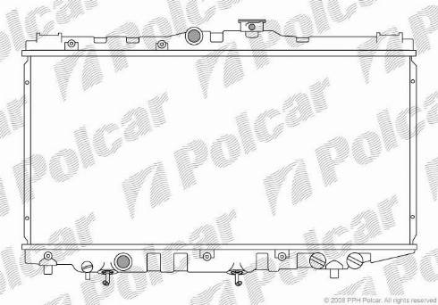 Polcar 810908-6 - Radiator, engine cooling autospares.lv