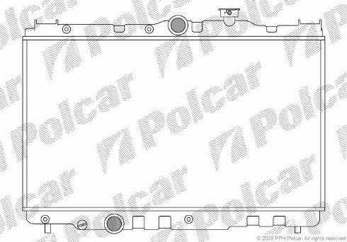 Polcar 810908-1 - Radiator, engine cooling autospares.lv