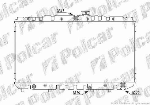 Polcar 8109083K - Radiator, engine cooling autospares.lv