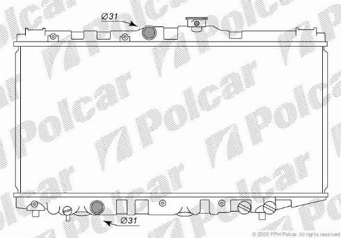 Polcar 810908-2 - Radiator, engine cooling autospares.lv