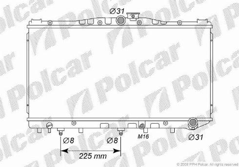 Polcar 8109087K - Radiator, engine cooling autospares.lv