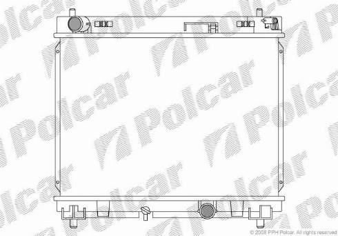 Polcar 8105084K - Radiator, engine cooling autospares.lv