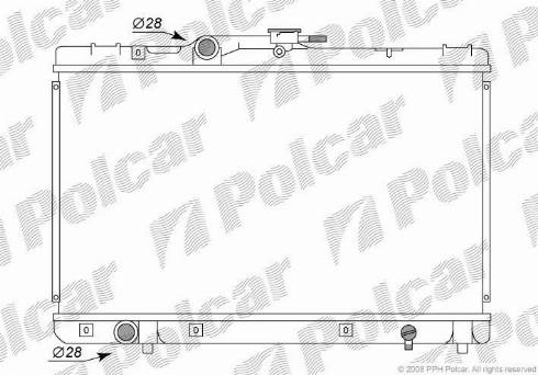 Polcar 8101084K - Radiator, engine cooling autospares.lv