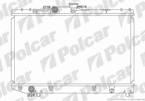 Polcar 810108-4 - Radiator, engine cooling autospares.lv