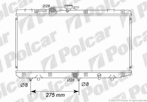 Polcar 8101085K - Radiator, engine cooling autospares.lv