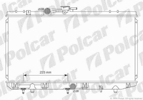 Polcar 8101086K - Radiator, engine cooling autospares.lv