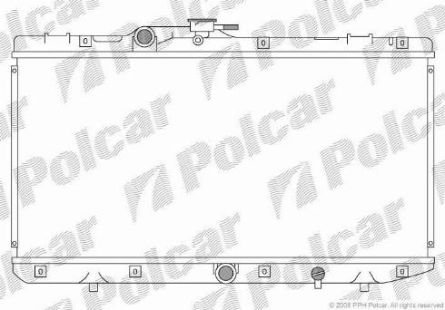 Polcar 8101081K - Radiator, engine cooling autospares.lv