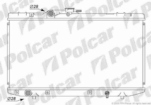 Polcar 8101083K - Radiator, engine cooling autospares.lv