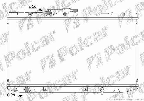 Polcar 810108-3 - Radiator, engine cooling autospares.lv