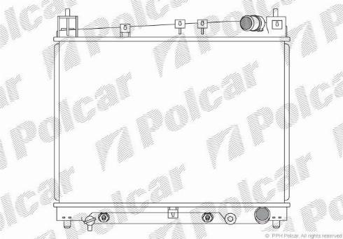 Polcar 810308-4 - Radiator, engine cooling autospares.lv