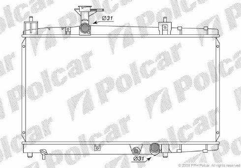 Polcar 8103085K - Radiator, engine cooling autospares.lv