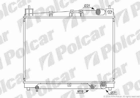 Polcar 8103083K - Radiator, engine cooling autospares.lv