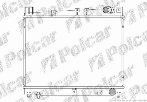 Polcar 810308-3 - Radiator, engine cooling autospares.lv