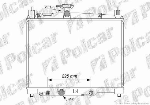 Polcar 8103082X - Radiator, engine cooling autospares.lv