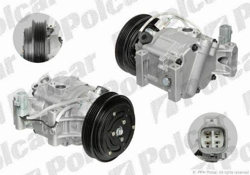 Polcar 8103KS-2 - Compressor, air conditioning autospares.lv