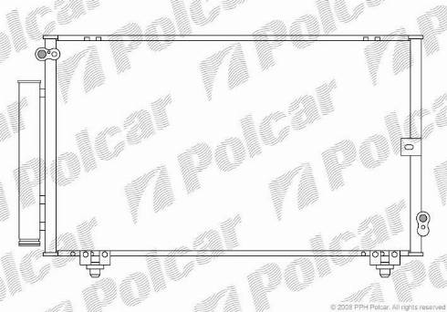 Polcar 8114K8C2 - Condenser, air conditioning autospares.lv