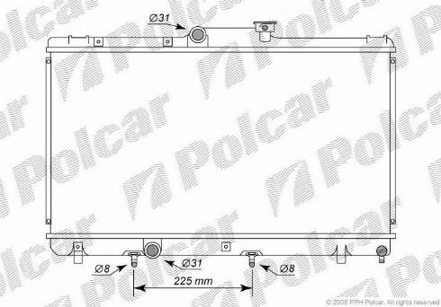 Polcar 811008-2 - Radiator, engine cooling autospares.lv