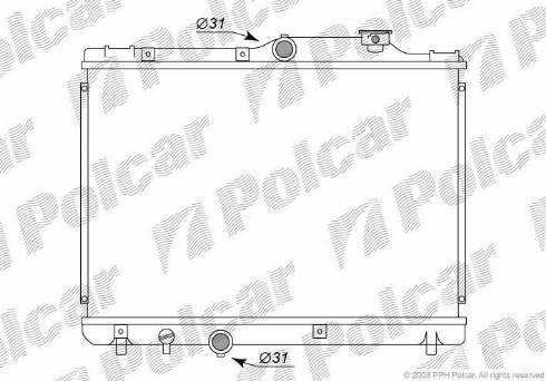 Polcar 8111082K - Radiator, engine cooling autospares.lv