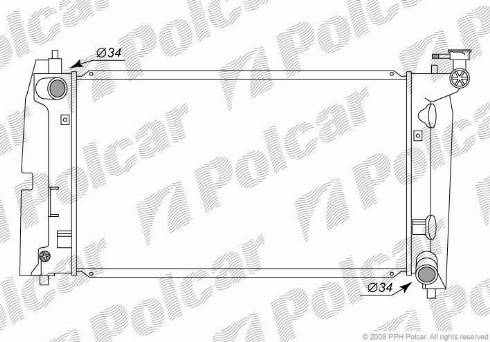 Polcar 8113084K - Radiator, engine cooling autospares.lv