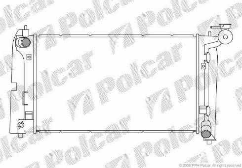 Polcar 811308-4 - Radiator, engine cooling autospares.lv