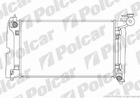 Polcar 8113081X - Radiator, engine cooling autospares.lv