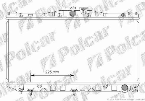 Polcar 813008-4 - Radiator, engine cooling autospares.lv