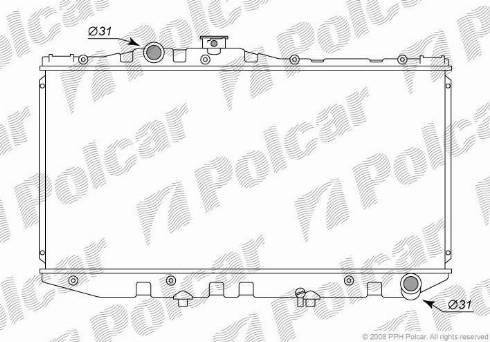 Polcar 813008-1 - Radiator, engine cooling autospares.lv