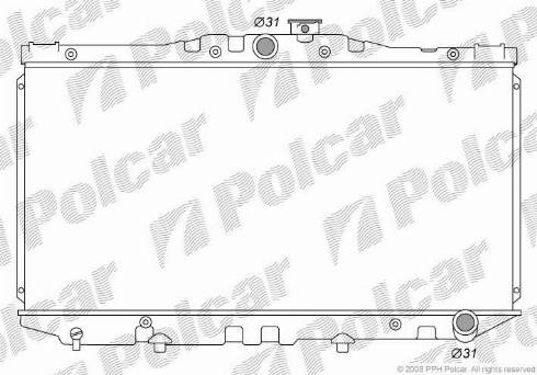 Polcar 8130082K - Radiator, engine cooling autospares.lv